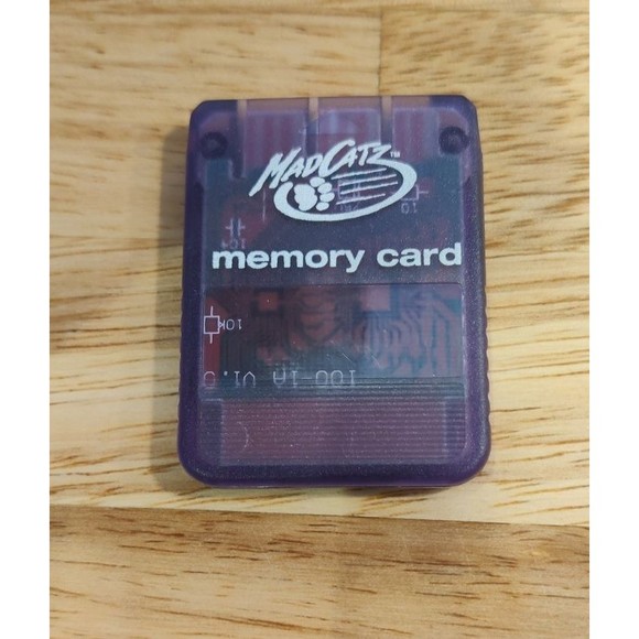 Mad Catz Memory Card For Sony Playstation Clear Purple - Picture 1 of 5